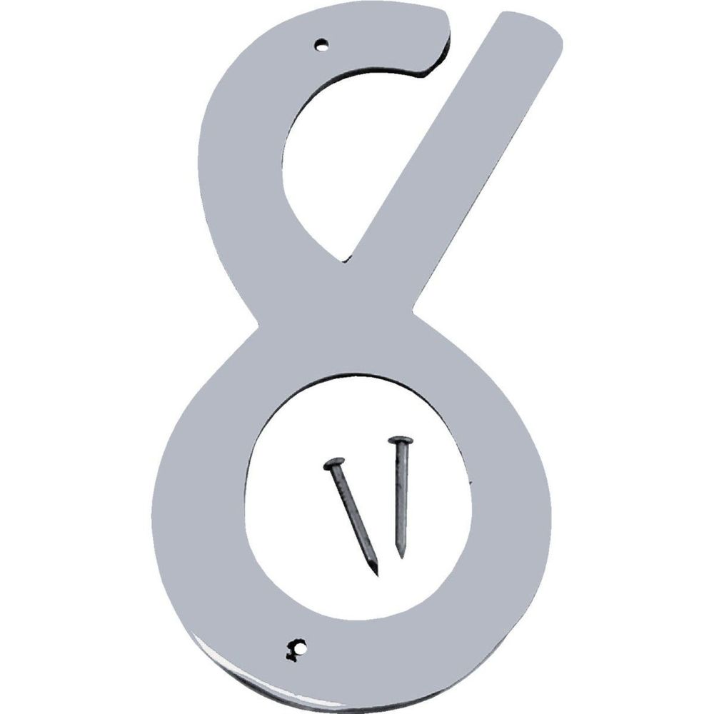 HY-KO - Satin Nickel House Marker Number